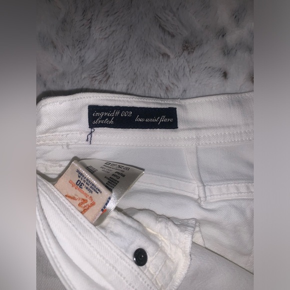 Citizens of Humanity White Ingrid Stretch Low Waist Flare Jeans - Picture 8 of 10